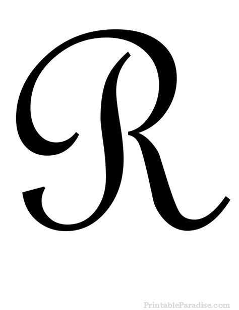 Printable Cursive Letter R - Print Letter R in Cursive Writing
