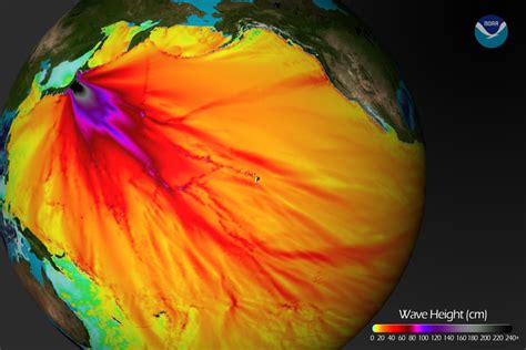 Tsunami Wave Height Map From Noaa Dans Wild Wild Science Journal