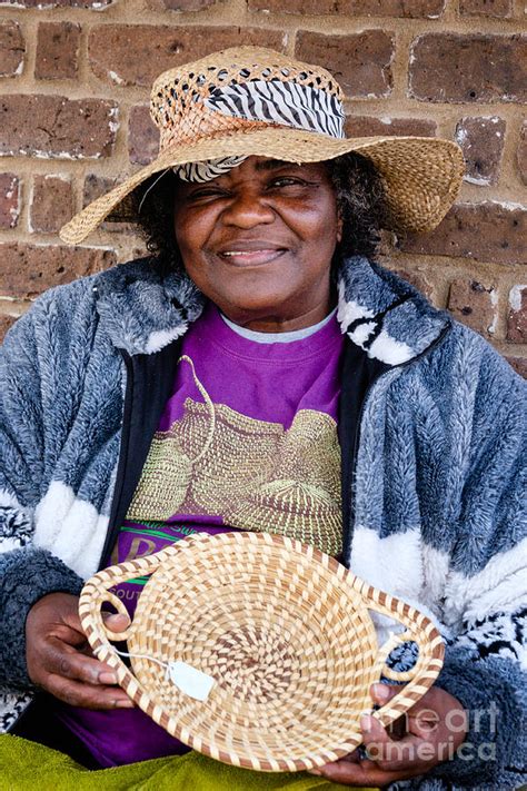 Sweetgrass Basket Weaver At The Charleston City Market Photograph By