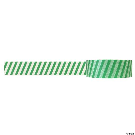 Wrapables Decorative Washi Masking Tape Aqua Diagonal Stripes