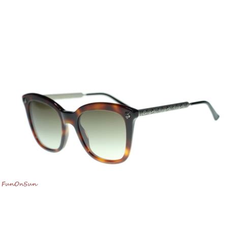 Gucci Women S Sunglasses Gg0217s 002 Havanabrown Gradient Lens Square