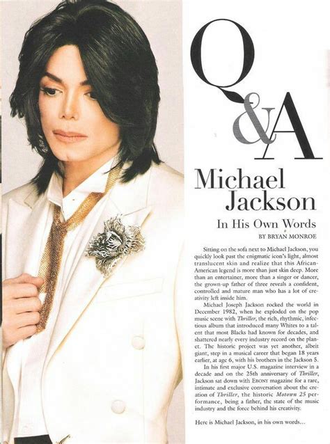 Worlds Biggest Superstar In His Own Words Michael Jackson Photo