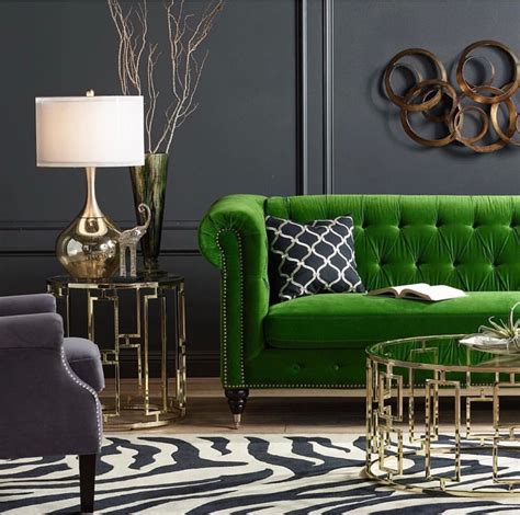Bold Eccentric Living Space Living Room Green Green Rooms Living Room