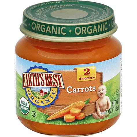 Carrots may be introduced when baby is ready to start solids. Earth's Best Organic® Stage 2 Carrots Organic Baby Food 4 ...