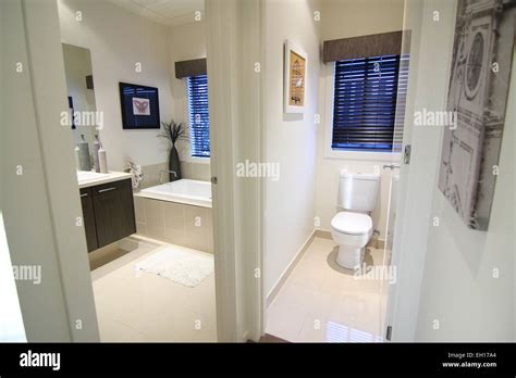 Modern Bathroom With Separate Toilet Stock Photo Alamy