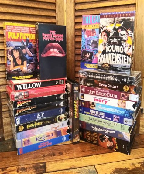 Oldvintage Movies On Vhs Tapes Vhs Library Watch Them Decor Prop