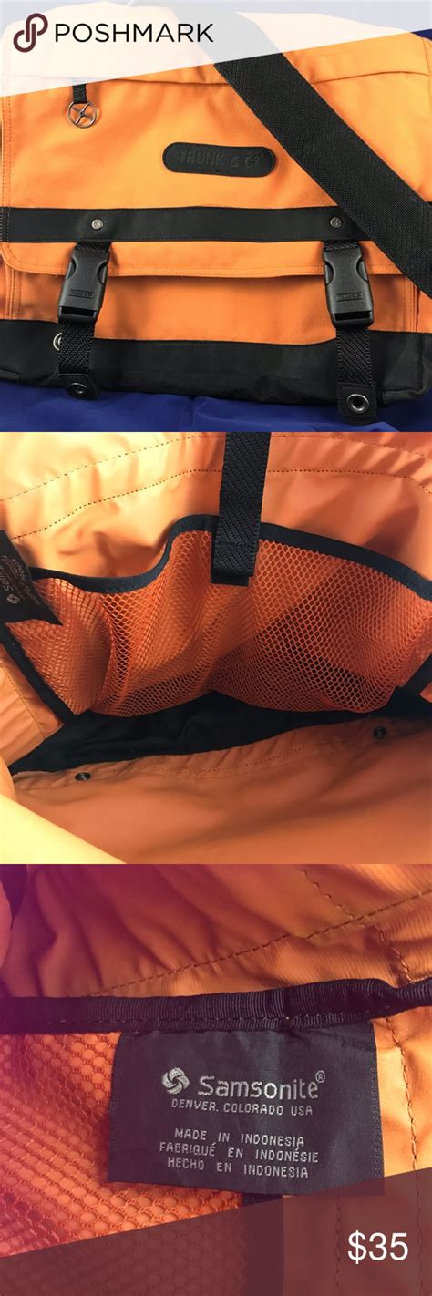 Samsonite Trunk And Co Orange Messanger Bag Messanger Bag Bags Samsonite