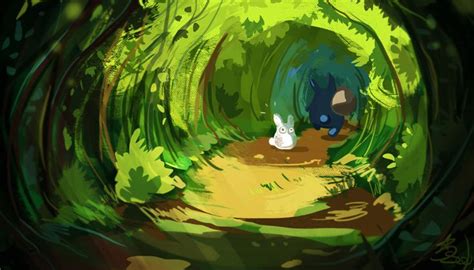 Tree Tunnel By Starsoulart Tree Tunnel Anime Totoro