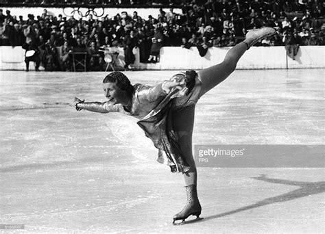 British Figure Skater Cecilia Colledge Executes A Spiral During The