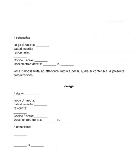 Delega Generica Modello Fac Simile Online Word E PDF