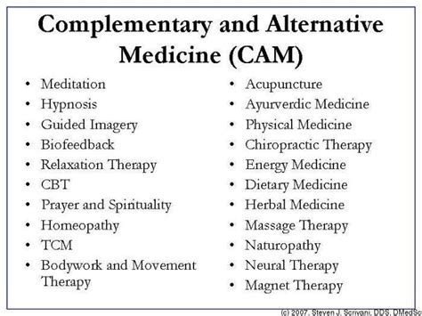 Complementary And Alternative Therapy Treatment