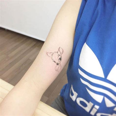 Dưới đây là một số mẫu hình xăm bambi các bạn có thể tham khảo. Bambi tattoo on the right inner arm.