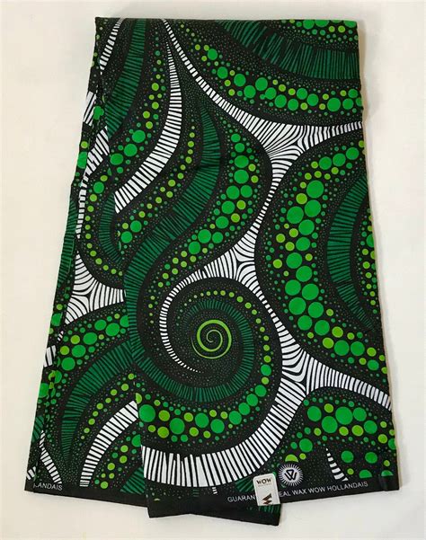 African Print Fabric Ankara Shades Of Green White Etsy In 2021