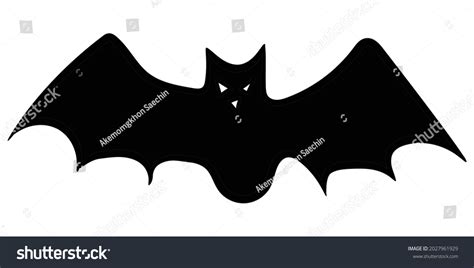 Bat Silhouette Printable Template Bat Icon Stock Vector Royalty Free