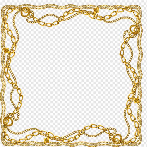 Gold Colored Chain Frame Frame Chain Border Chains Frame Rectangle