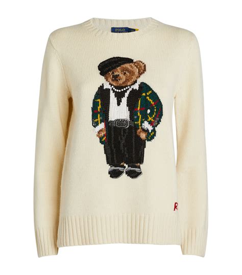Polo Ralph Lauren Wool Cashmere Polo Bear Sweater Harrods Au