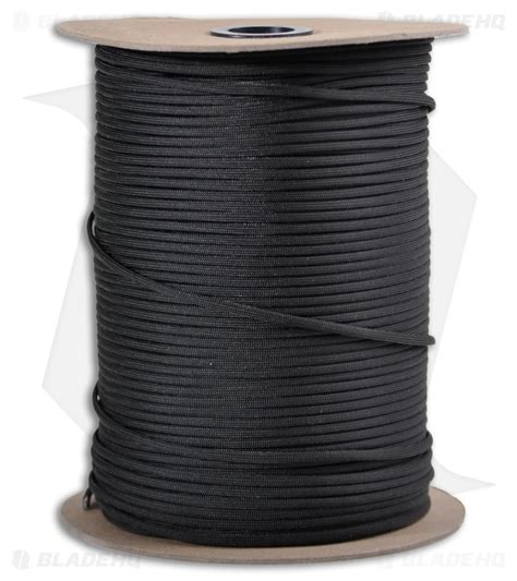 Braided utility rope is capable of supporting up to 300 lbs. Spool of Black 550 Paracord Nylon Braided 7-Strand Core (1000') USA - Blade HQ