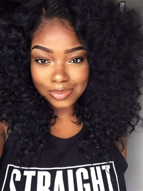 Big Curly Hair Natural Makeup For Black Women Black