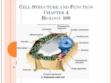 PPT Cell Structure And Function Chapter Biology PowerPoint Presentation Free To