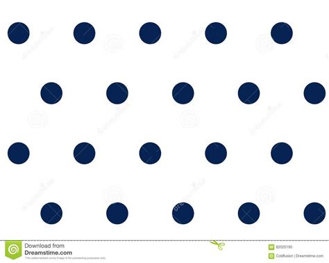 Polka Dot Seamless Background White On Blue Pattern Stock Illustration