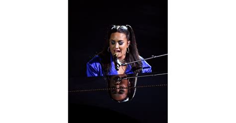 Demi Lovato Purple Suit At Billboard Music Awards 2020 Popsugar Fashion Uk Photo 6