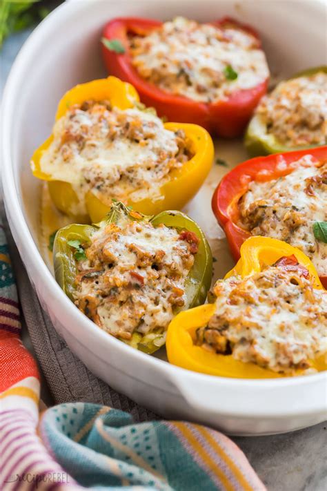 These Turkey Stuffed Peppers Are An Easy Healthy Dinner Recipe That