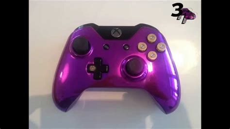 Custom Xbox One Controller Chrome Purple With Bullet Buttons Youtube