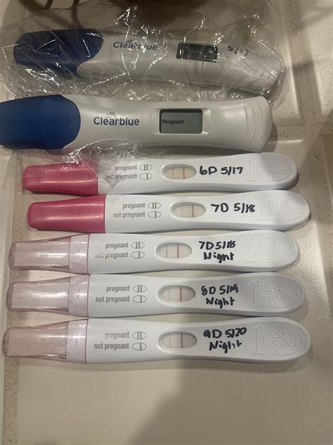 Pregnancy Test Progression 9dptdpo With Frer Rpregnantbyivf