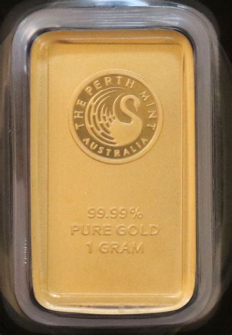 Perth Mint Kangaroo 1g Gold Minted Bar 9999 Pure Gold Mint Bar