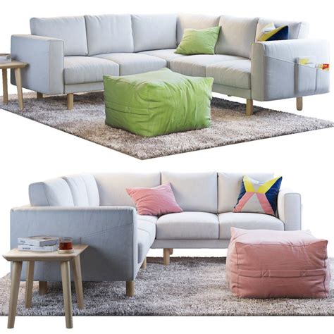 Ikea Norsborg Corner Sofa 2 2 3D Model For VRay