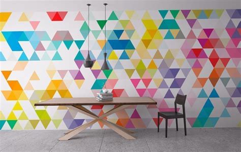 Wall Art Geometric Mid Century Triangles