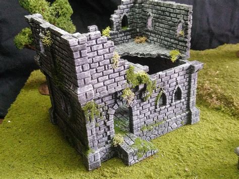 Ruin Castle 2pc Terrain For 28mm Wargaming And Is A Multi Part Model