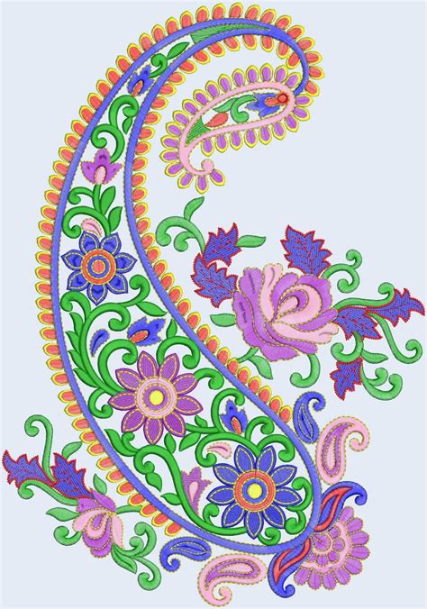 Massive Computer Embroidery Design For Patch Work Indian Embroidery