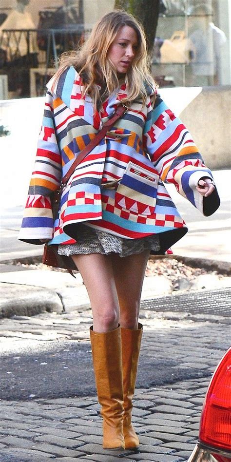 The Eye Catching Blanket Coat Adored By Blake Lively Fall Winter