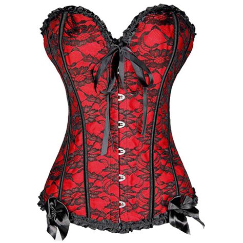 X Sexy Women Steampunk Clothing Gothic Plus Size Corsets Lace Up Boned