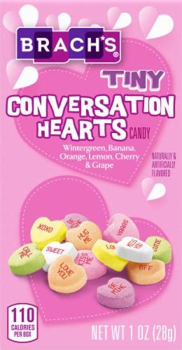 Brachs Tiny Conversation Hearts Valentines Candy Box 1 Box 1 Oz