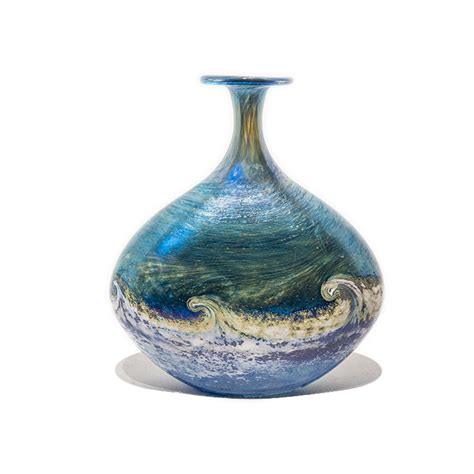 Hand Blown Glass Vase By Norman Stuart Clarke 93