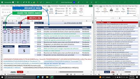 Cómo Hacer Una Agenda Automatizada E Interactiva En Excel Con