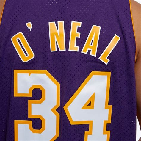 Mitchell And Ness Los Angeles Lakers 34 Shaquille Oneal Purple Swingman