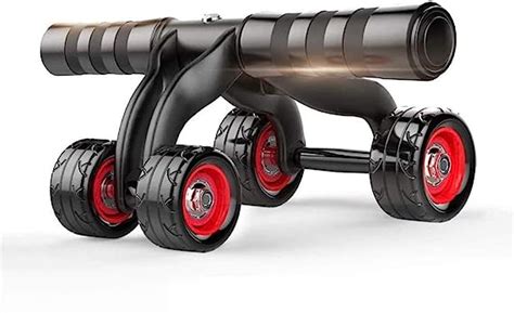 Automatic Rebound Design 4 Wheel Ab Roller With Knee Mat Abdominal