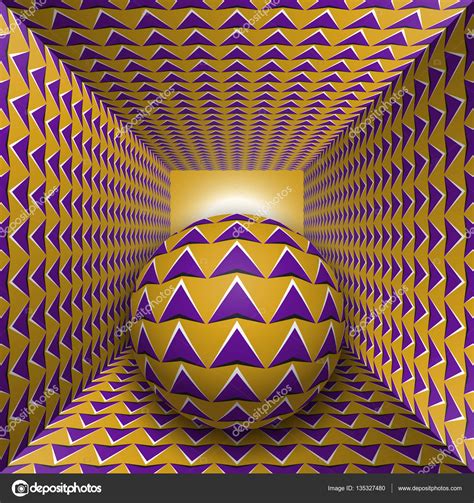 Optical Motion Illusion Illustration A Sphere Are Moving Through