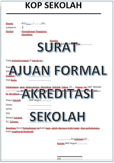 Surat Ajuan Formal Akreditasi Sekolah Tahun Kherysuryawan Id