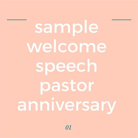 Church Welcome Speech Sample Speech Pastor Anniversary