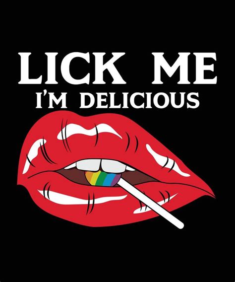 Licking Sexy Red Lips Illustration T Shirt Design 7450438 Vector Art At