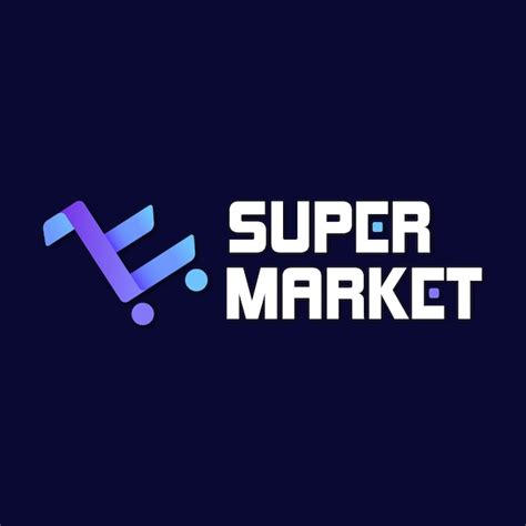 Supermarket Cart Business Company Logo Free Vector