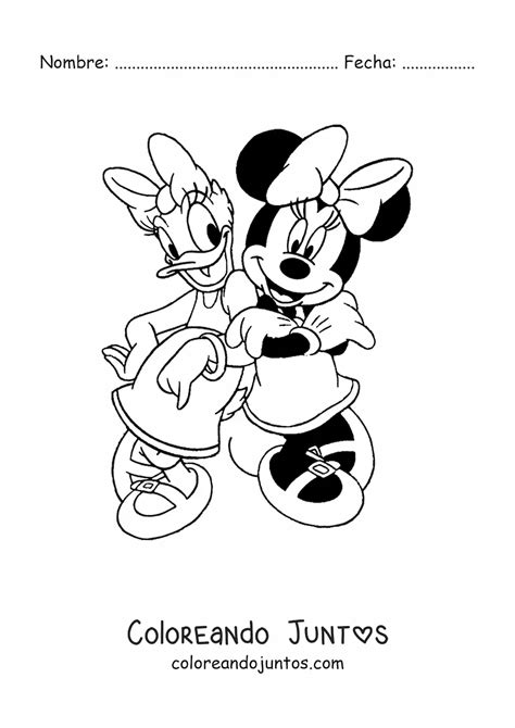 Minnie Mouse Y Daisy Coloreando Juntos