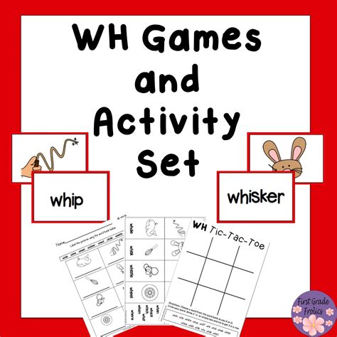 Wh Games And Activity Set From First Grade Frolics Wh Digraph