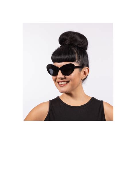 Ava Sunglasses Black Acetate Frame With Dark Lens Lux De Ville