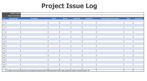 We did not find results for: Project Issues Log Templates | 6+ Free Printable Word ...