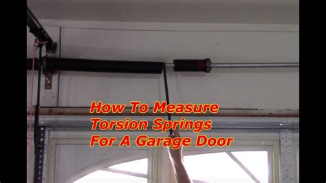 How To Measure A Garage Door Torsion Spring Youtube